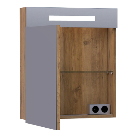 BRAUER Promise armoire de toilette – 59 x 70 x 15 cm – LED directe – ouverture à gauche – Chateau SW371700