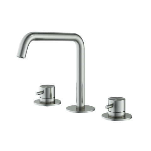 Hotbath Archie Wastafelmengkraan - 3 gats - zonder waste IX RVS316 - geborsteld RVS SW798807