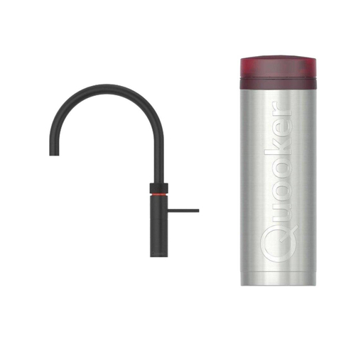 Quooker BE Fusion Round kokendwaterkraan - draaibare uitloop - PRO3 reservoir - Warm / kokend water - Zwart SW795629