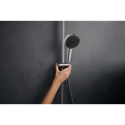 Hansgrohe Pulsify S Puro Regendoucheset - 1jet - thermostatisch - ronde handdouche - doucheslang - thermostaat - chroom (wit) SW1151845