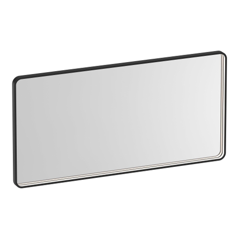 BRAUER Sapphire miroir – rectangle à angles arrondis – 120 x 60 cm – Éclairage LED – Noir mat SW1203746