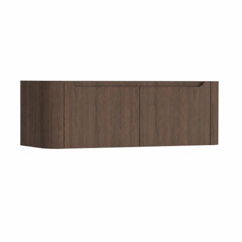 H&R Badmeubelen Juice Meuble sous lavabo - 120x45x40cm - coins arrondis - 2 tiroirs - poignée intégrée - coffee SW1489745