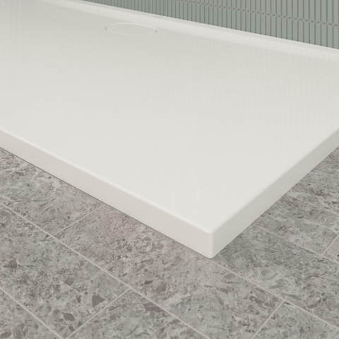 Villeroy & Boch Ecora douchebak - 170x90x3.5cm - afvoer lange zijde - white alpine (wit) SW1558936