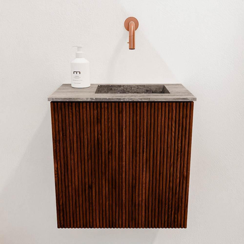 Mondiaz JOYA-DLUX Meuble de toilette 40cm - couleur Ruby - Lavabo FAYE position Droite Sans trou de robinet couleur Oza SW1425489
