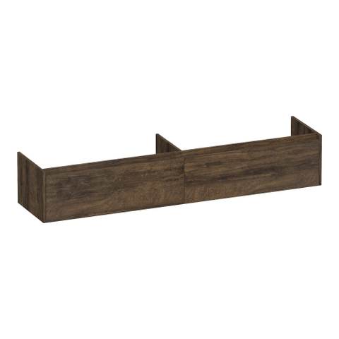BRAUER Embrace meuble sous-lavabo - 198x35x45.5cm - 2 tiroirs softclose - sans poignées - 2 découpes pour siphon - Grove SW1200354