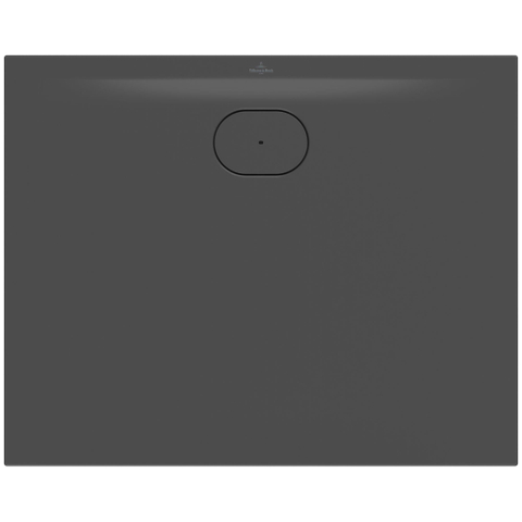 Villeroy & Boch Ecora douchebak - 100x80x3.5cm - afvoer lange zijde - anthracite (antraciet) SW1558912