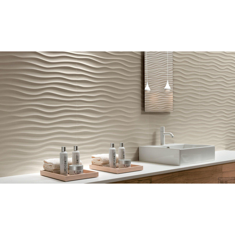 Ceralto Micello Mosaic Carrelage de sol et mural design - 80x40cm - 10mm - rectifié - Dune Sand (Taupe) SW1171131