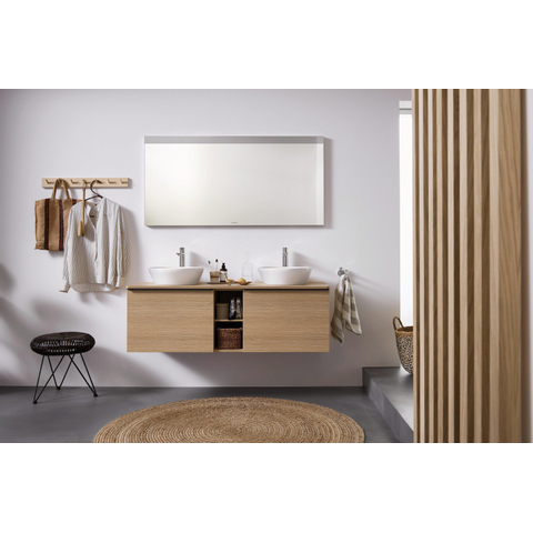 Duravit D-Neo wastafelonderkast 140x45.9x55cm 2 lades Natuur eiken Mat SW641417