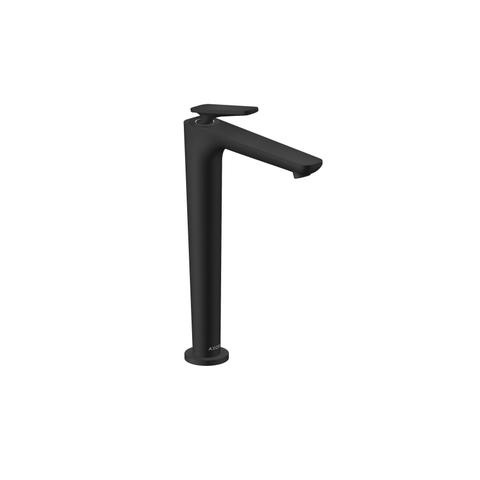 Hansgrohe Axor Citterio C 1-gats wastafelkraan 250 coolstart m. push-open afvoerplugvoorsprong 15.8cm - mat zwart SW1152095