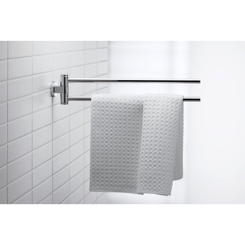 Duravit D-code 2 lids handdoekhouder - 44.5cm - hoogglans chroom GA49408
