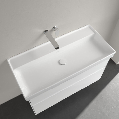 Villeroy & Boch Collaro meubelwastafel - 100x47cm - zonder overloop - zonder kraangaten CeramicPlus - White Alpine (glans wit) SW358333