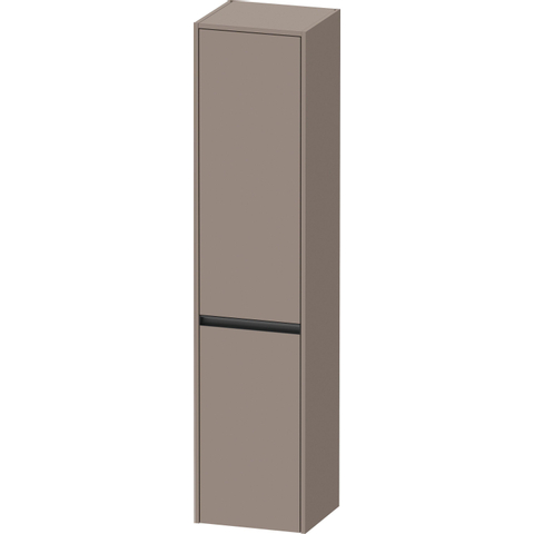 Duravit Ketho.2 Hoge kast - met 2 deuren - 40x176x36cm rechts - met tip onbasalt - mat basalt (antraciet) SW771931