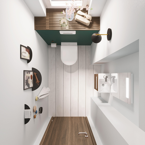 Villeroy & Boch Avento meuble bas pour lavabo - 1 porte 34x51,4x20,2cm - charnières à gauche chêne arizona SW448533
