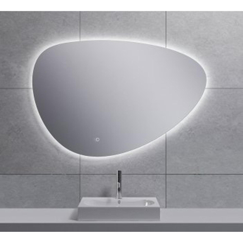 Wiesbaden Uovo Miroir 100cm asymétrique avec chauffe miroir et éclairage LED autour à intensité réglable SW484785