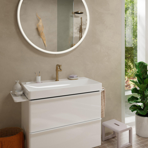 Hansgrohe Tecturis s 1 greeps wastafelkraan - 150 Fine - coolstart - met PushOpen - waste set - geborsteld brons SW918641