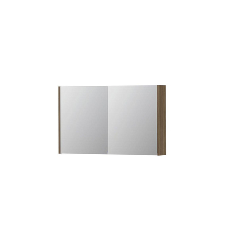 INK SPK1 spiegelkast – 100x60x14 cm – 2 deuren, dubbelzijdige spiegeldeuren – Zuiver Eiken mat SW493708