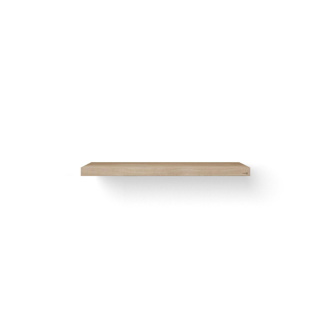 Looox Wood collection Solo plan sous vasque - 120x46cm - Avec suspension noir mat - Chêne massif vieux gris SW108679
