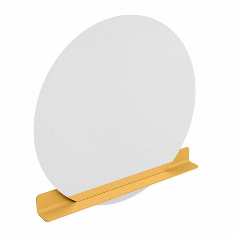 Mondiaz SPOT spiegel – Ø120 cm – met planchet – Ocher (geel) SW1235568
