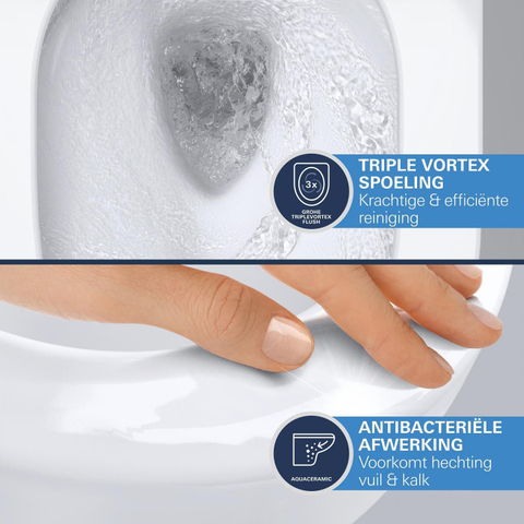 GROHE Sensia QuickFix WC lavant – Triple Vortex & HyperClean – blanc brillant SW1129622