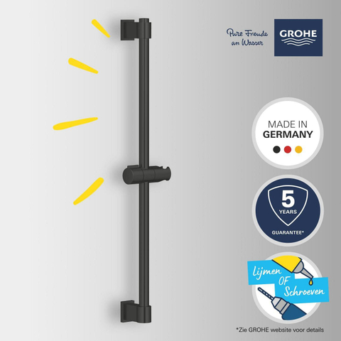 Grohe Vitalio Universal Glijstang - 60cm - matte black (mat zwart) SW1126762