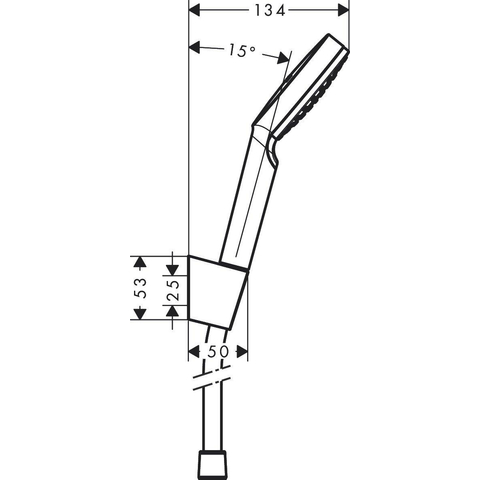 Hansgrohe Crometta Badset - 1jet - ecosmart - met doucheslang - 125 cm wit/chroom - wit chroom SW73231