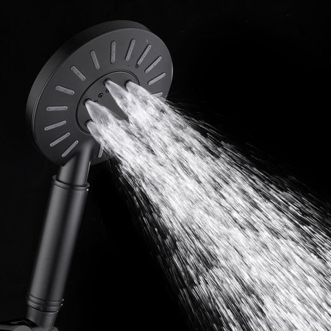 Tiger Tyne regendoucheset zonder kraan – Ø22,5 cm hoofddouche – glijstang met omstel – handdouche met slang – mat zwart SW544593