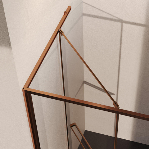 BRAUER Luminis Nisdeur - 90x200 - naar binnen draaiend - helder glas - omkeerbaar - incl. glascoating - geborsteld koper PVD SW1580846