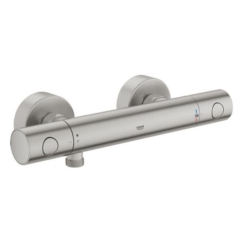 GROHE Grohtherm 800 Cosmopolitan douchethermostaat - 15cm - met koppelingen - supersteel (rvs) SW1477605