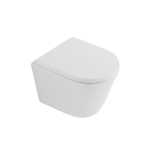 QeramiQ Dely Pack WC - 36,3x51,7cm - à fond creux - sans bride - réservoir encastré Geberit UP720 - abattant WC à fermeture douce - plan de déclenchement blanc mat - boutons rectangulaires - beige mat SW1428017