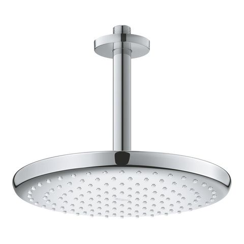Grohe Tempesta 250 Hoofddouche - 25cm - 1 straalsoort - plafondarm 14.2cm - chroom/ - wit SW490429
