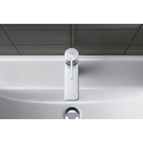 Duravit D-neo Eengreeps wastafelmengkraan M - freshstart - hoogglans chroom SW640509