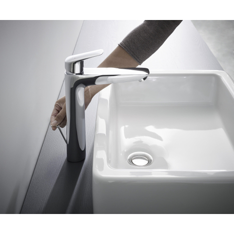 Hansgrohe Logis 1 greeps wastafelkraan - 190 met trekwaste - hoogglans chroom 0605644