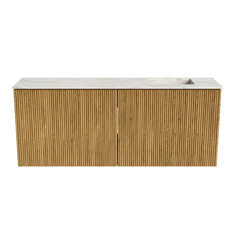 Mondiaz JOYA-DLUX 100cm toiletmeubel - kleur Oak - Wastafel FAYE positie Rechts 1 kraangat kleur Ostra. SW1422244