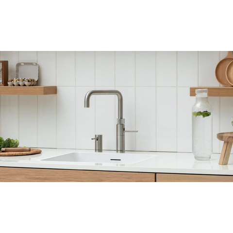 Quooker Fusion Square robinet à eau bouillante avec bec rotatif sans réservoir Inox SW299824