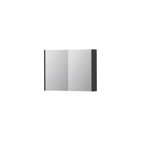 INK SPK1 armoire de toilette – 80 x 60 x 14 cm – 2 portes, portes-miroir double face – Blanc haute brillance SW493559