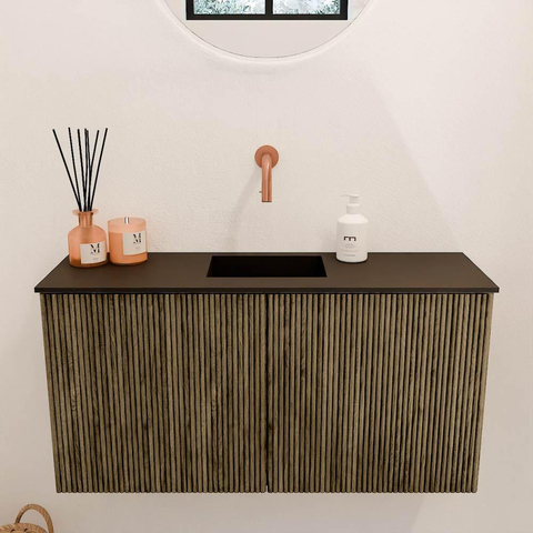 Mondiaz JOYA 80cm meuble de toilette - couleur Dusk - Vasque FAYE position Milieu Sans trou de robinet couleur Urban. SW1421648