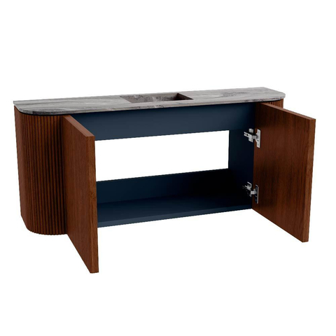 Mondiaz JOYA-DLUX 93.2cm toiletmeubel - ronding links en rechts kleur Ruby - Wastafel FAYE positie Midden 1 kraangat kleur Sombra. SW1425712