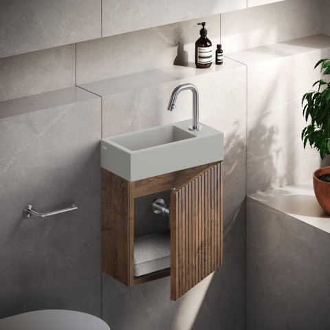 Clou Kaldur porte-rouleau de papier toilette en forme de L sans clapet inox brossé SW917292