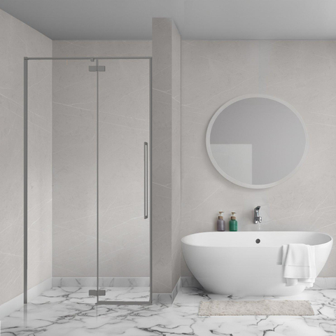 Aqua Vista Oria Linea nisdeur - 120x200cm - incl. montageset - Gunmetal SW1244186