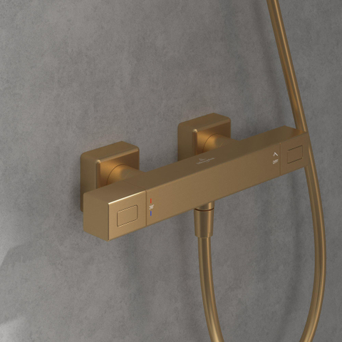 Villeroy & Boch Universal Taps & Fittings Mitigeur thermostatique de douche pour douche Angulaire - Brushed Gold (or) SW974088