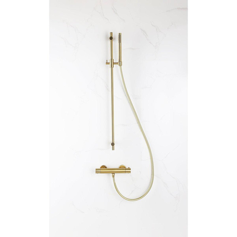 Fortifura Calvi Thermostatische Douchekraan - opbouw - PVD - geborsteld messing (goud) SW720571