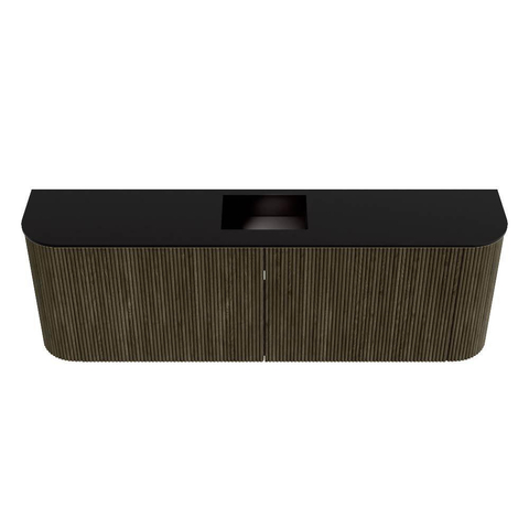 Mondiaz JOYA 123.2cm meuble de salle de bains - arrondis gauche et droite couleur Shadow - Vasque FAYE position Milieu 1 trou de robinet couleur Urban. SW1421527