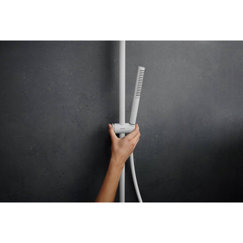 Hansgrohe Pulsify S Puro Thermostatische Regendoucheset - 26cm - ronde hoofddouche - staaf - handdouche - thermostaat - mat wit (chroom) SW1151843