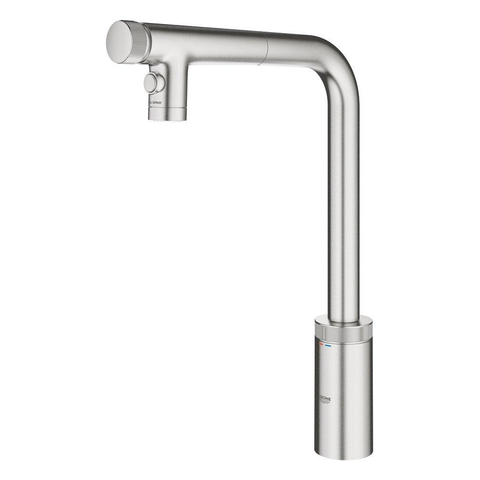 Grohe Minta SmartControl Keukenkraan - L-uitloop - dual spray - Supersteel (RVS) SW960364