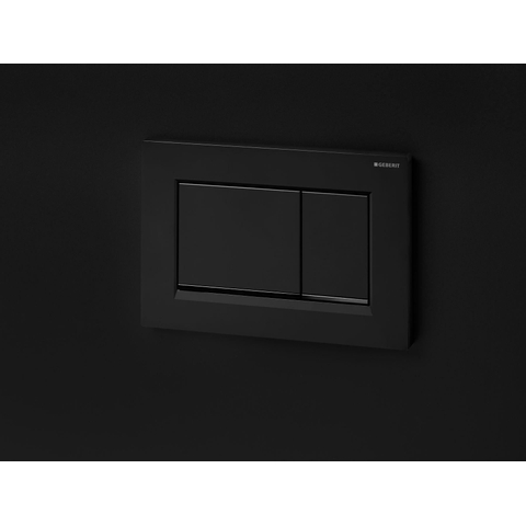 Geberit Sigma20 bedieningsplaat - 2-toets spoeling - vierkant - dualflush - mat zwart SW420177
