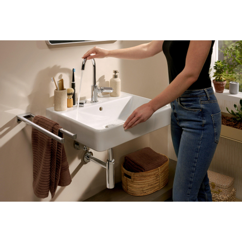Hansgrohe Flowstar S Premium designbekersifon 5/4 met muurbuis - met rozet - hoogglans chroom 0452098