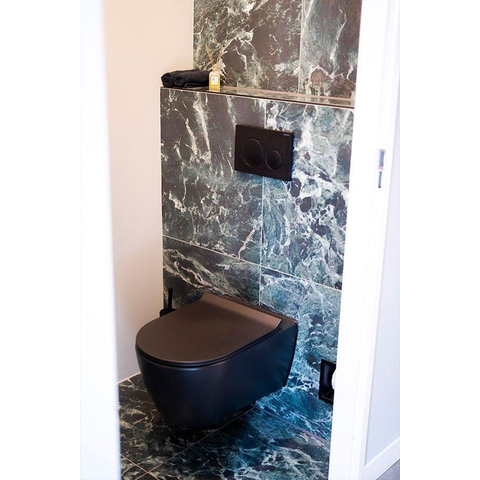 Geberit Sigma20 bedieningsplaat - 2-toets spoeling - rond - dualflush - mat zwart SW420200