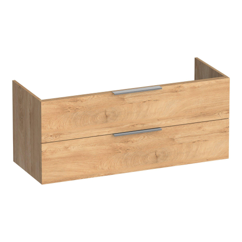 BRAUER Elevate meuble sous-lavabo 120 sans poignées rapportées 2 tiroirs à fermeture douce et 1 découpe pour siphon - Forest Tan SW1200033
