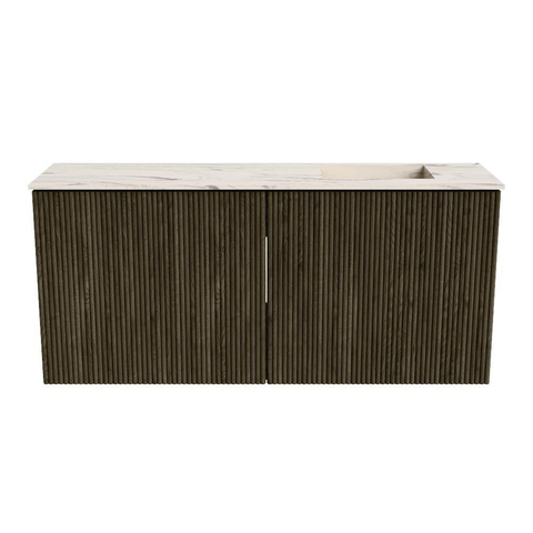 Mondiaz JOYA-DLUX 90cm meuble de salle de bains - couleur Shadow - Vasque FAYE position Droite Sans trou de robinet couleur Nata. SW1424969