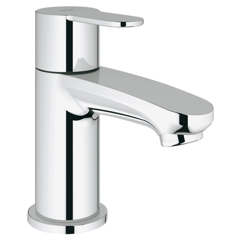 Grohe Euro Fonteinset - 37x18cm - rechthoek - 1 kraangat - zonder overloop - rechte kraan - sifon - afvoerplug - wit/chroom SW657318